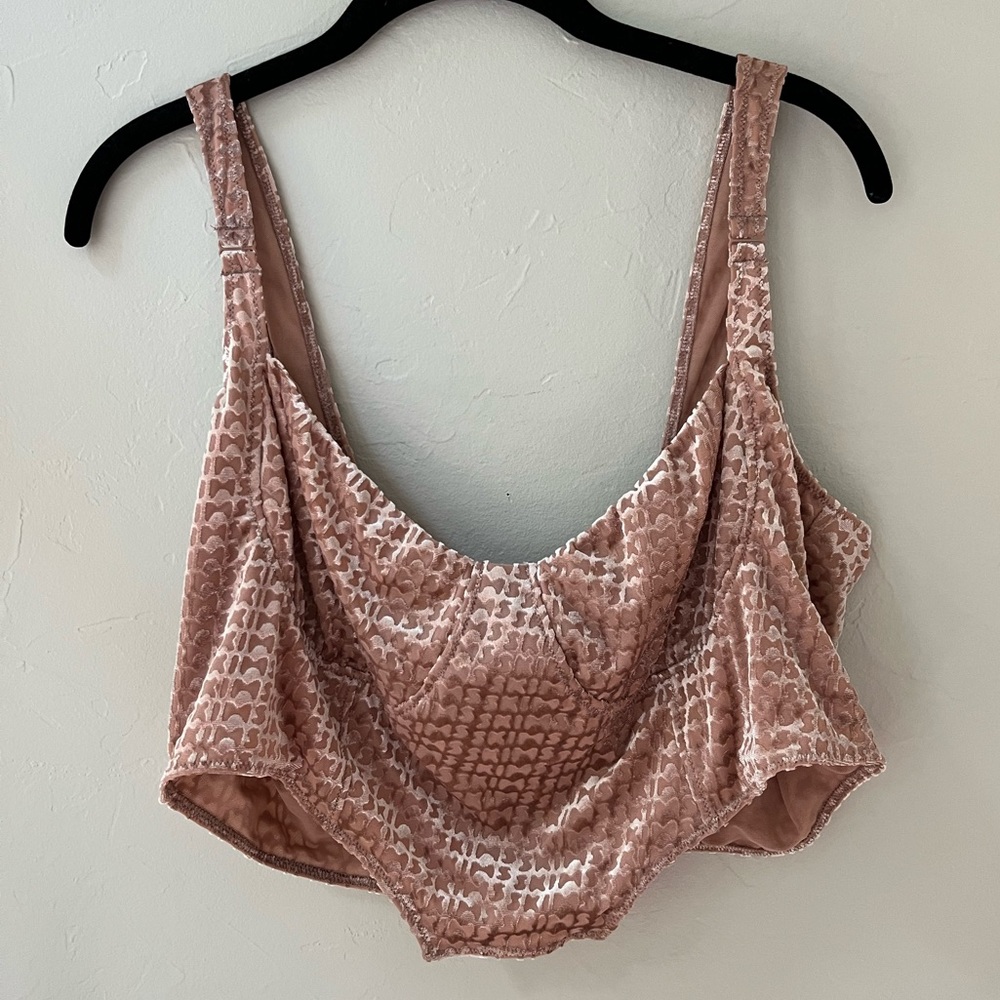 🤎SKIMS VELVET LOGO BUSTIER CORSET TOP SIENNA 3X